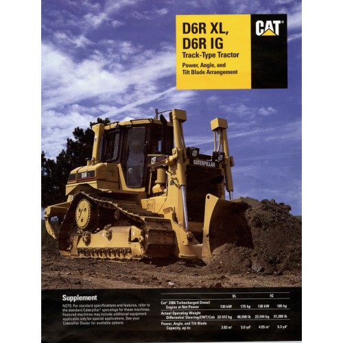 Caterpillar D6R Crawler Tractor Dozer Dealer's Brochure DCPA8 