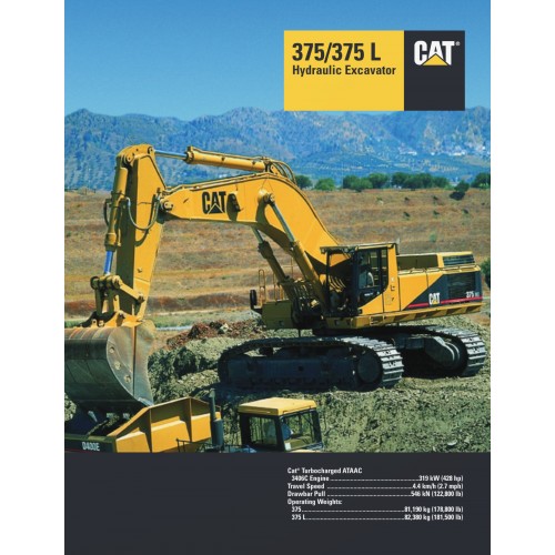 Caterpillar 375B 375B L Hydraulic Excavator Brochure DCPA14 