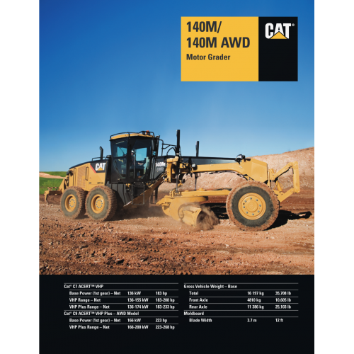 Caterpillar 140m 140m Awd Motor Graders