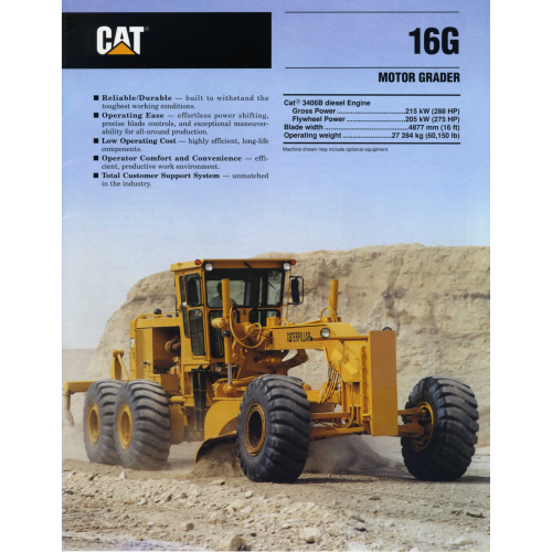 Caterpillar 16g Motor Graders