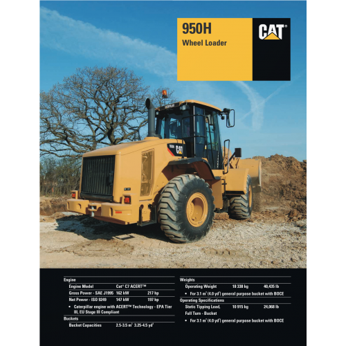 Caterpillar 950h Wheel Loaders