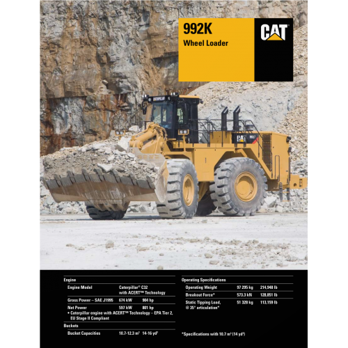 Caterpillar 992k Wheel Loaders