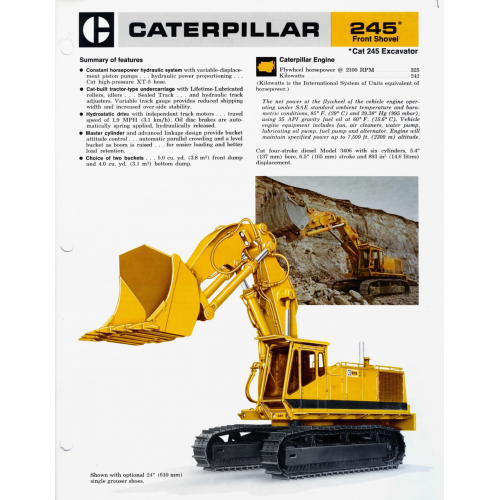 Caterpillar 245 Backhoe Excavator