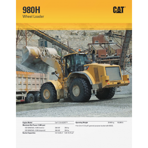 Caterpillar 980h Wheel Loaders