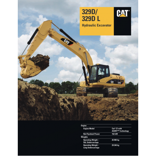 Caterpillar 329d 329d L Hydraulic Excavators
