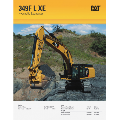 Caterpillar 349f L Xe Hydraulic Excavators