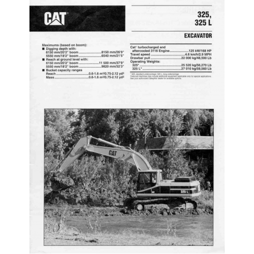 Caterpillar 325 325 L Hydraulic Excavators