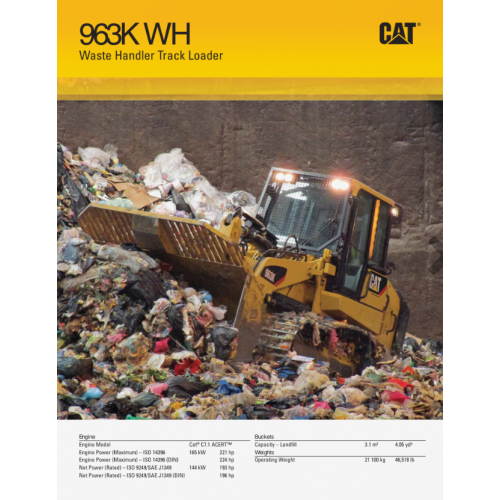 Caterpillar 963k Wh Waste Handler Track Loaders