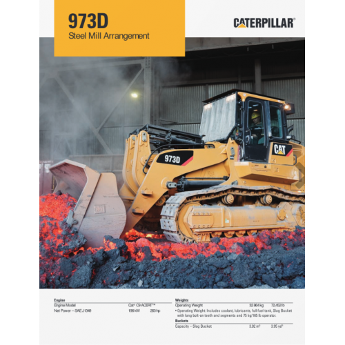 Caterpillar 973d Sm Steel Mill Arrangement Track Loaders