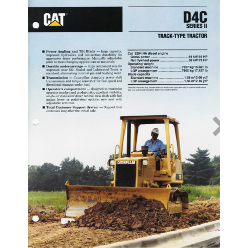 Caterpillar D4c Ii Track Type Tractors