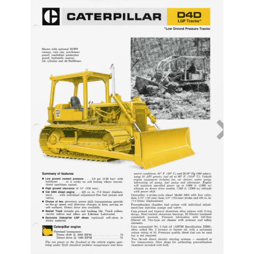 Caterpillar D4d Lgp Track Type Tractors