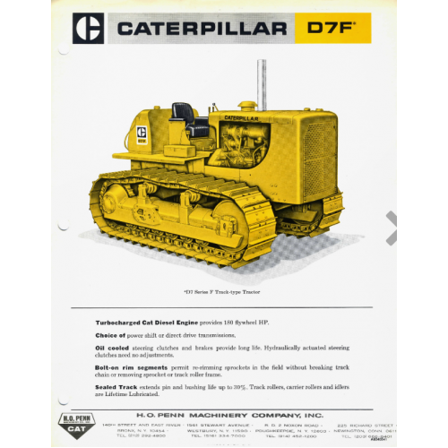 Caterpillar D7f Track Type Tractors Bulldozers